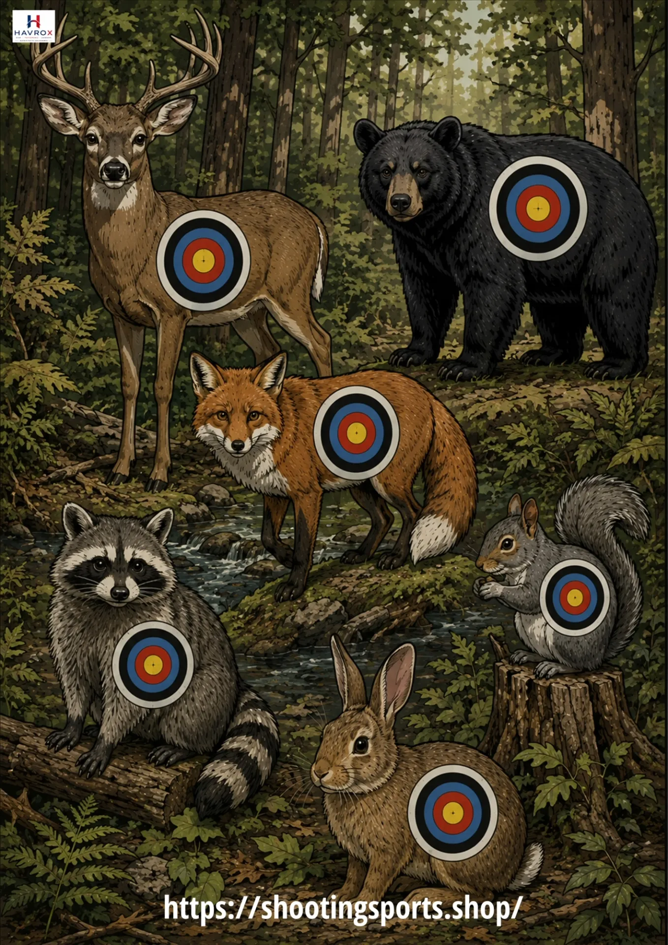 [SSSTGT0033] Forest Animals Targets
