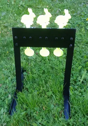 Triple Cordless Resetting Target - Bunnies on stand