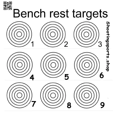 [SSSTGTV027A] Benchrest target - Paper 17cm x 17cm
