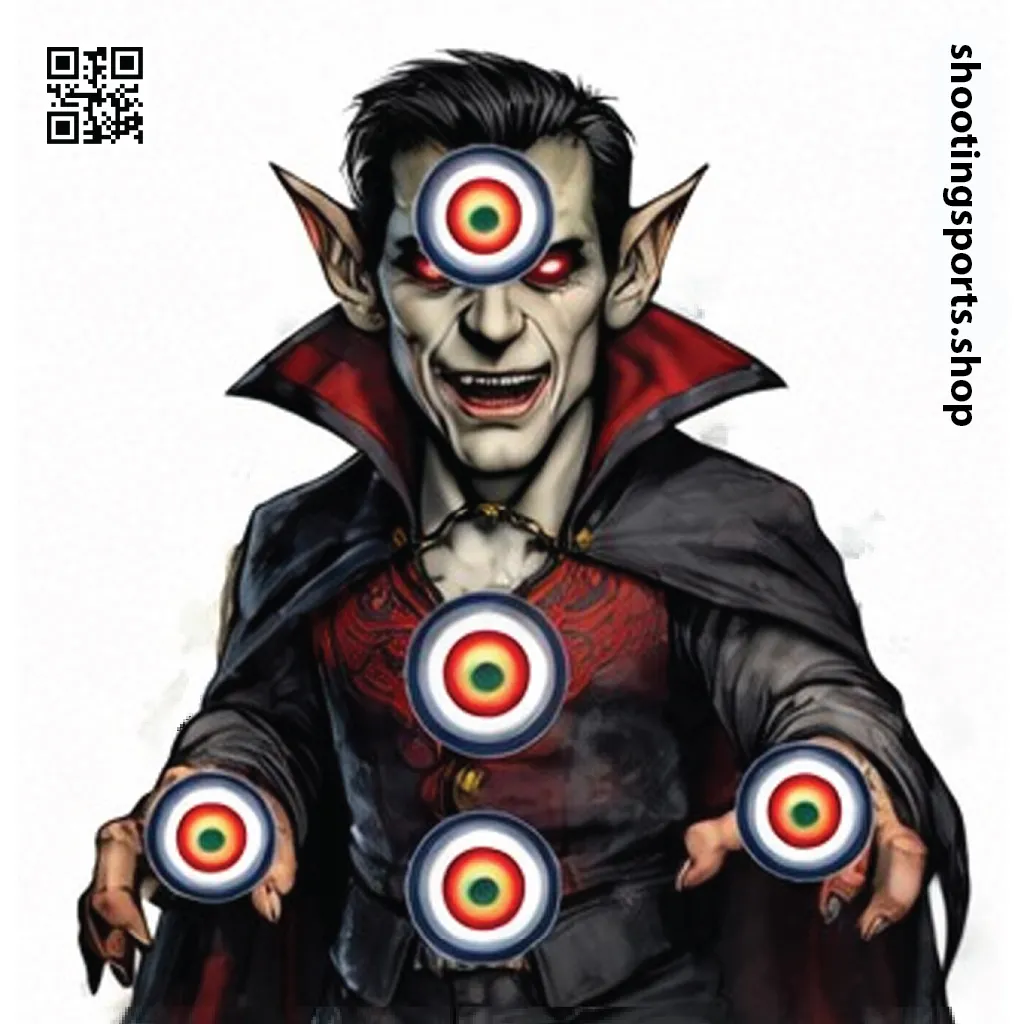 [SSSTGT0011C] Dracula Monster Target - Paper 17cm x 17cm Packs (1)