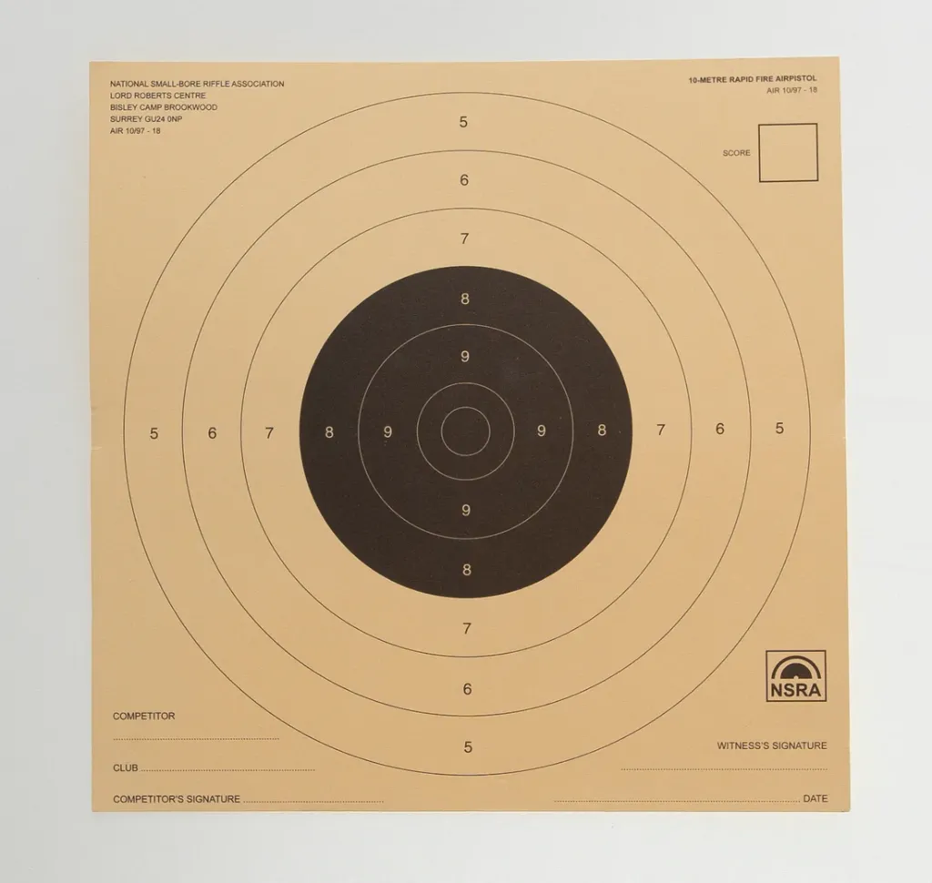 [SSSNSRA021] NSRA Air 10/97-18 (10M Rapid Fire Air Pistol 1 Target) Packs (1)