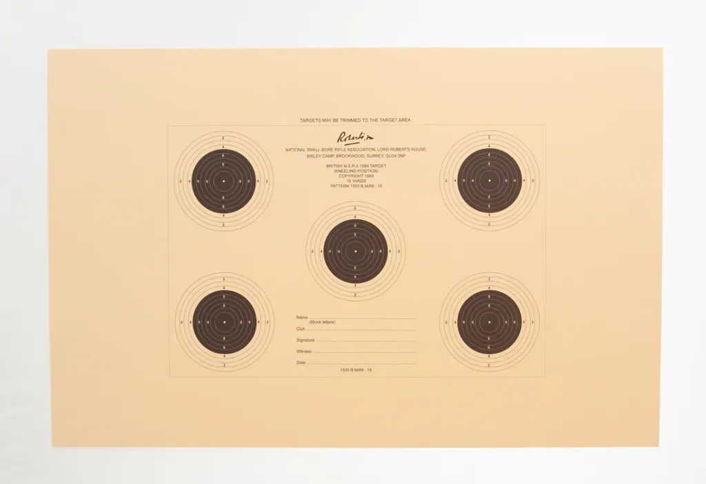 [SSSNSRA028] NSRA British Match 1989 Series (1505BM/89-18)15 Yards 5 Targets Packs (1)