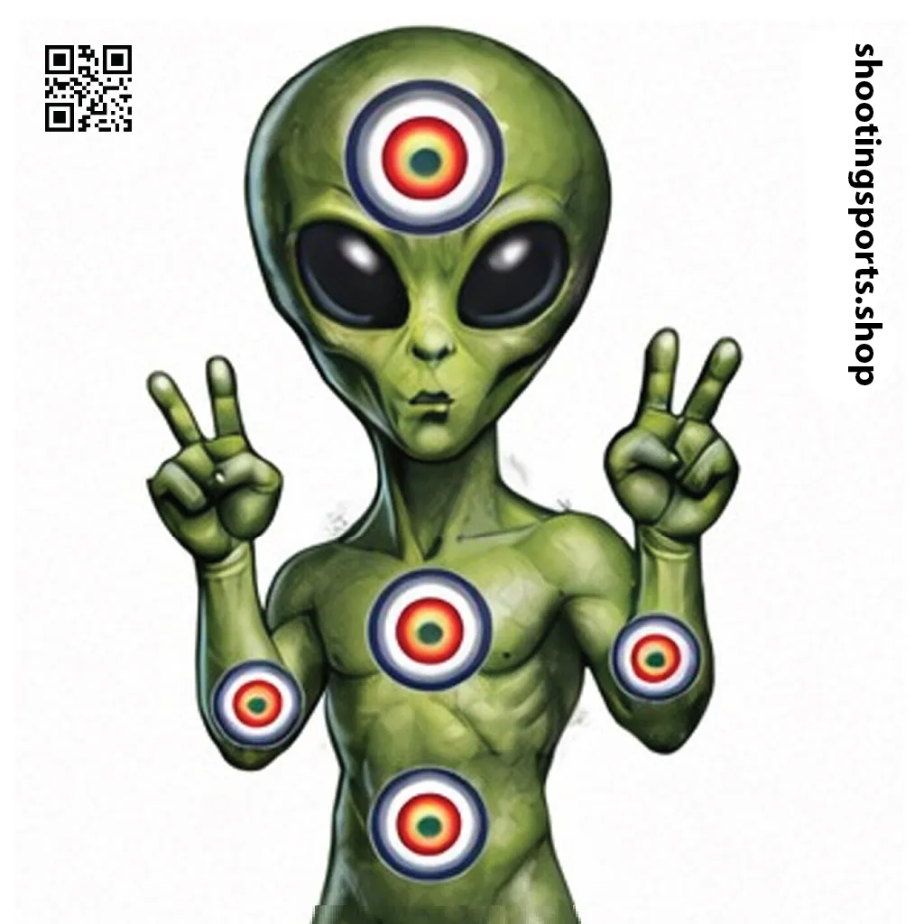 [SSSTarget14cm055] Alien Monster Targets - Paper 14cm x 14cm Packs (1)